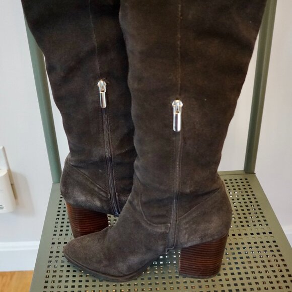 Steve Madden Saudy Suede Over-the-Knee Boots Size 8 - Dark Grey - Picture 5 of 11